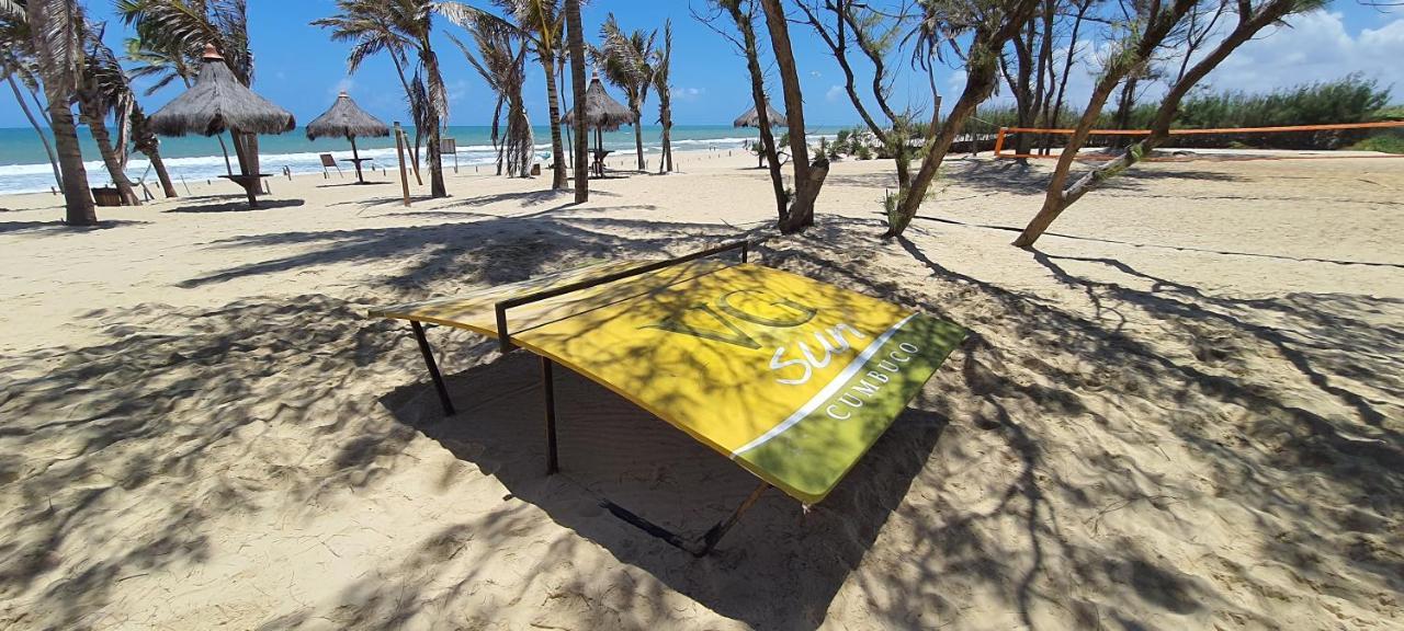 Paraiso Frente Mar!! 04 Pessoas-Pe Na Areia Vg Sun Cumbuco-Hidro, Sauna, Academia, Piscina,Cozinha Completa, Wifi, Parquinho Infantil Eksteriør billede